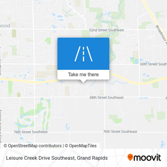 Leisure Creek Drive Southeast map