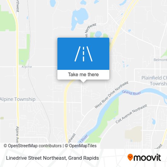 Linedrive Street Northeast map