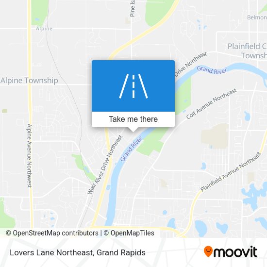 Lovers Lane Northeast map