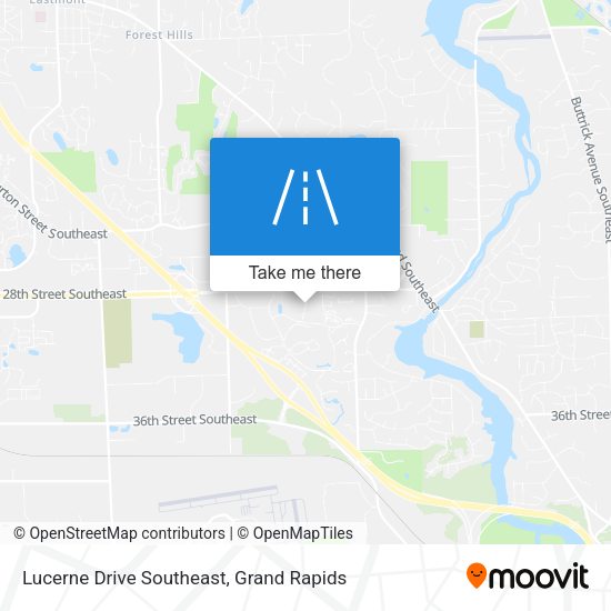 Lucerne Drive Southeast map