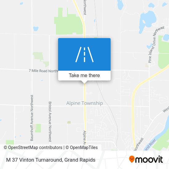 M 37 Vinton Turnaround map