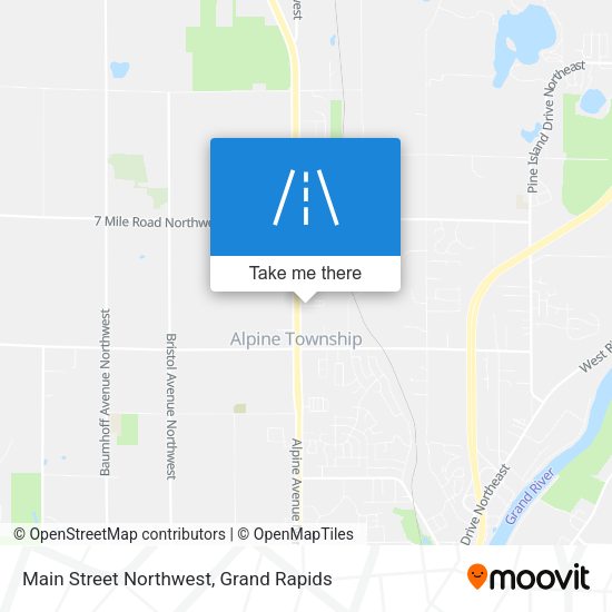 Main Street Northwest map