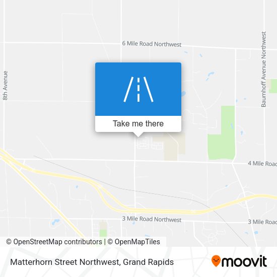 Matterhorn Street Northwest map