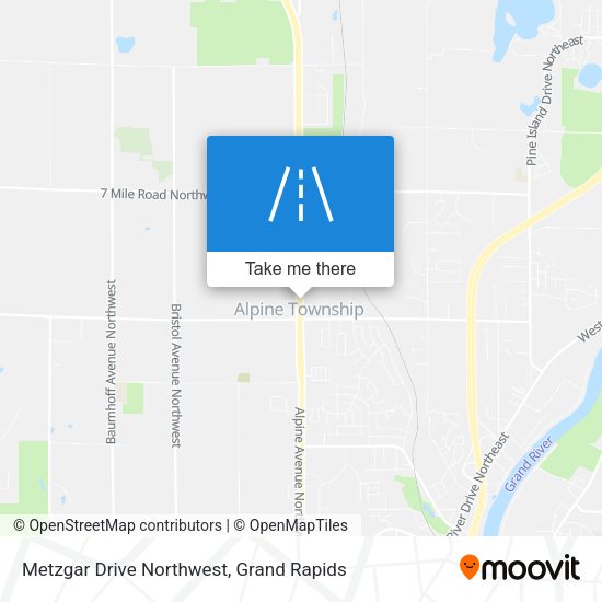 Metzgar Drive Northwest map