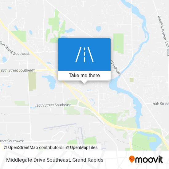 Middlegate Drive Southeast map