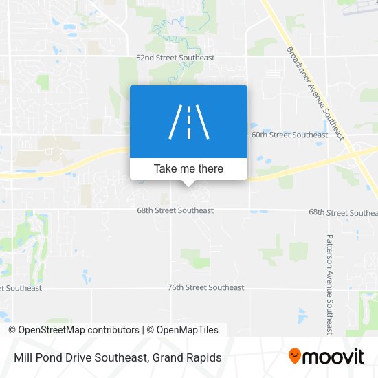 Mill Pond Drive Southeast map