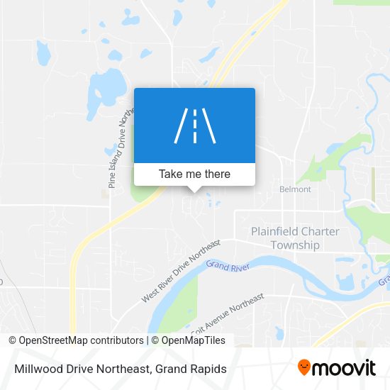 Millwood Drive Northeast map