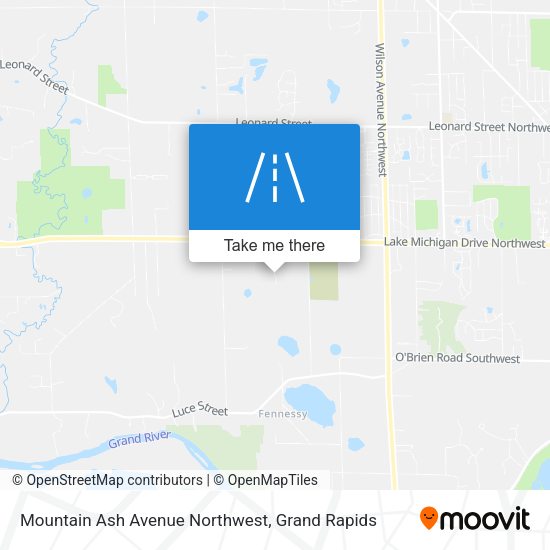 Mountain Ash Avenue Northwest map