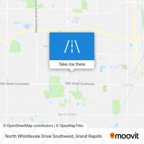 North Whistlevale Drive Southwest map