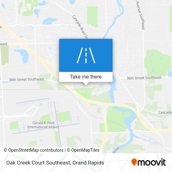 Mapa de Oak Creek Court Southeast