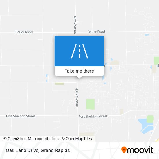 Oak Lane Drive map