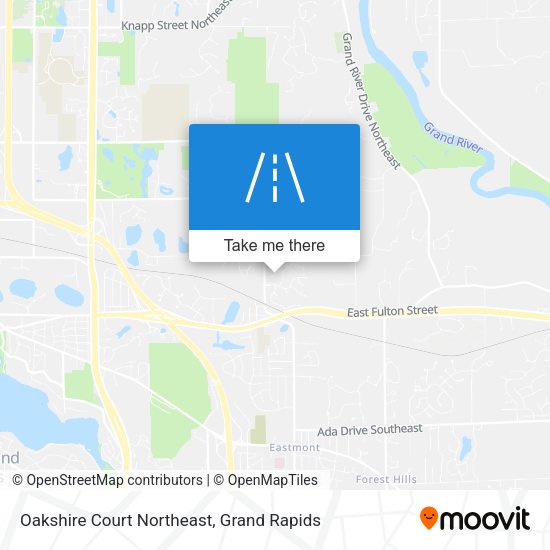 Mapa de Oakshire Court Northeast