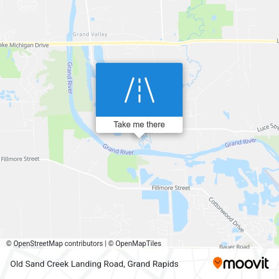 Old Sand Creek Landing Road map