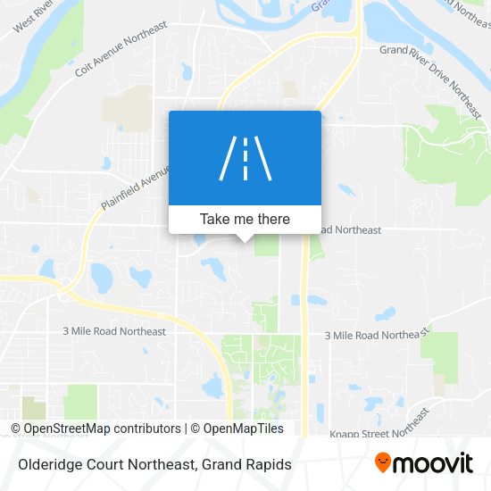 Mapa de Olderidge Court Northeast