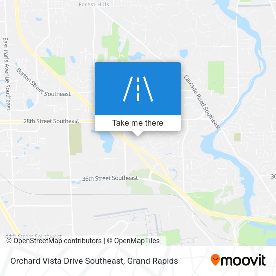Orchard Vista Drive Southeast map