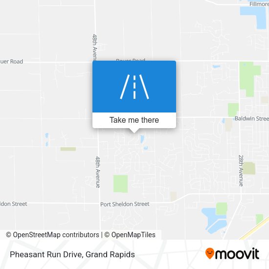Pheasant Run Drive map