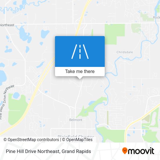 Pine Hill Drive Northeast map
