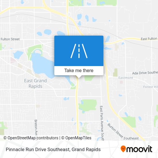 Pinnacle Run Drive Southeast map