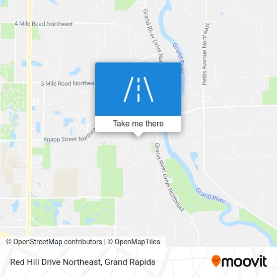 Red Hill Drive Northeast map