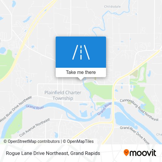 Rogue Lane Drive Northeast map