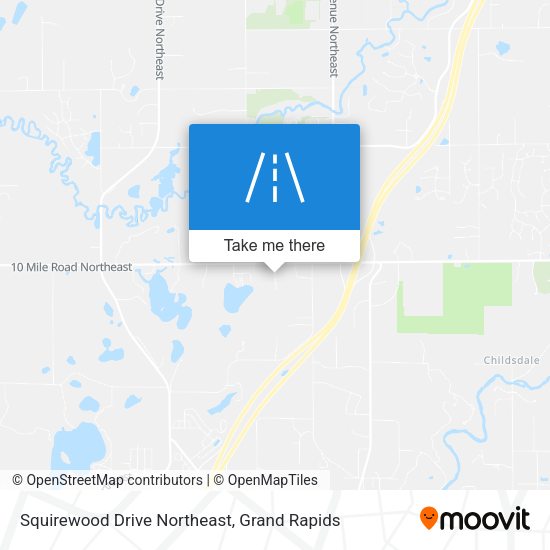 Squirewood Drive Northeast map