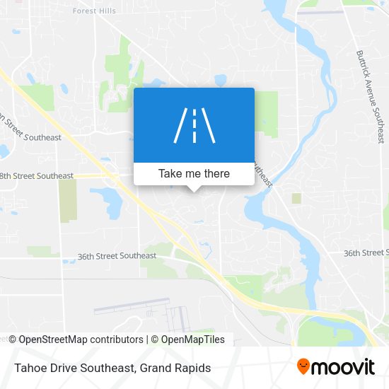 Tahoe Drive Southeast map