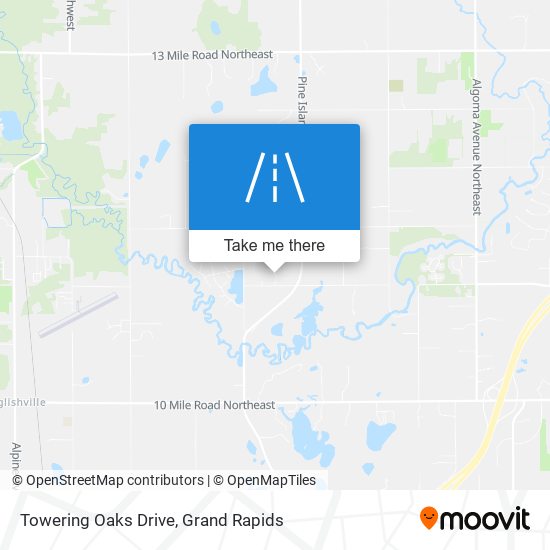 Towering Oaks Drive map