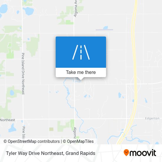 Tyler Way Drive Northeast map
