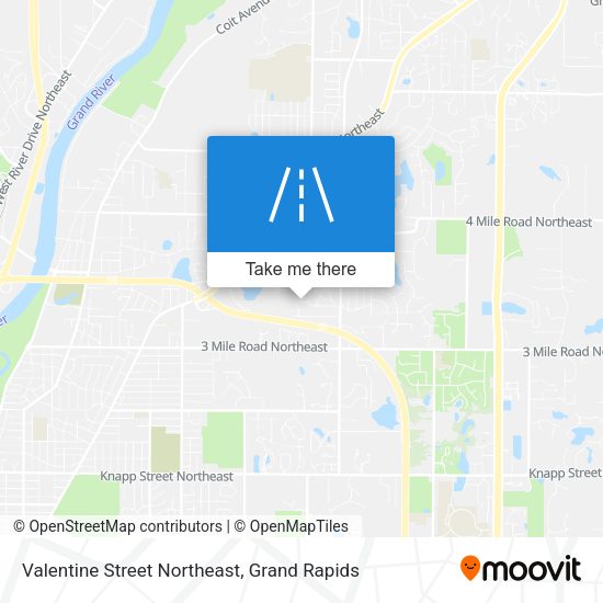 Mapa de Valentine Street Northeast