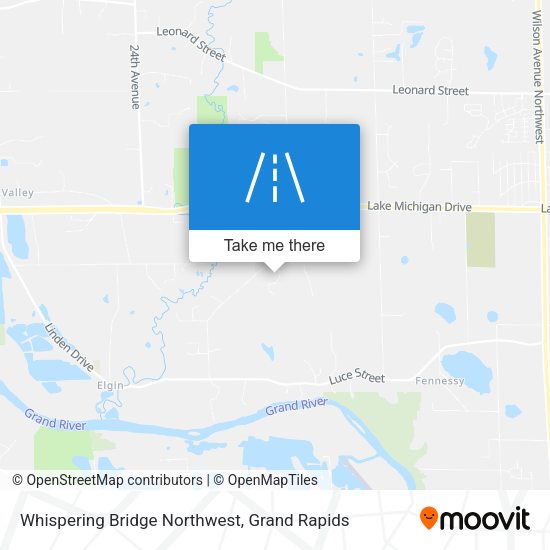 Whispering Bridge Northwest map