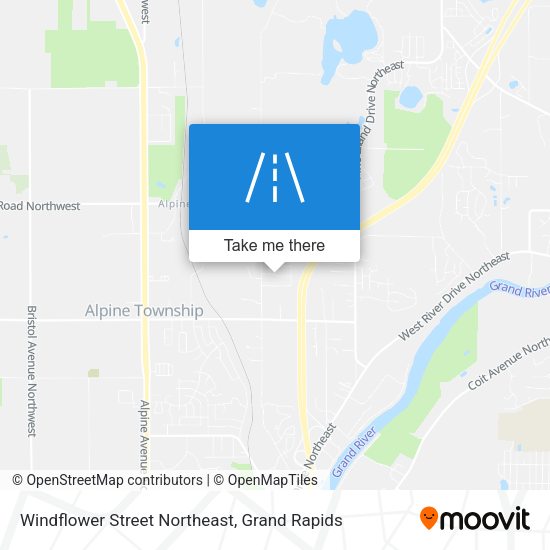 Mapa de Windflower Street Northeast