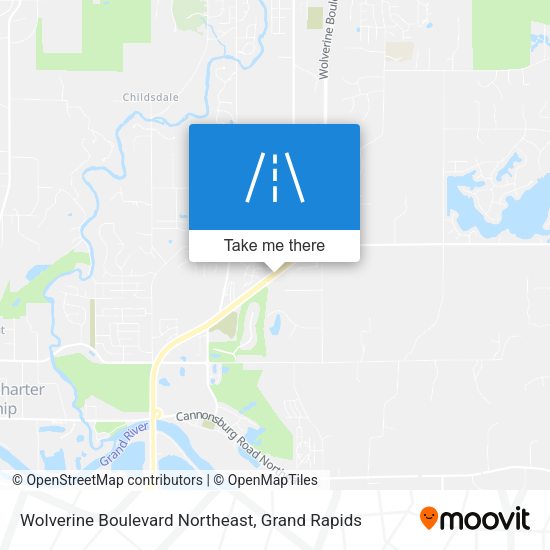 Wolverine Boulevard Northeast map