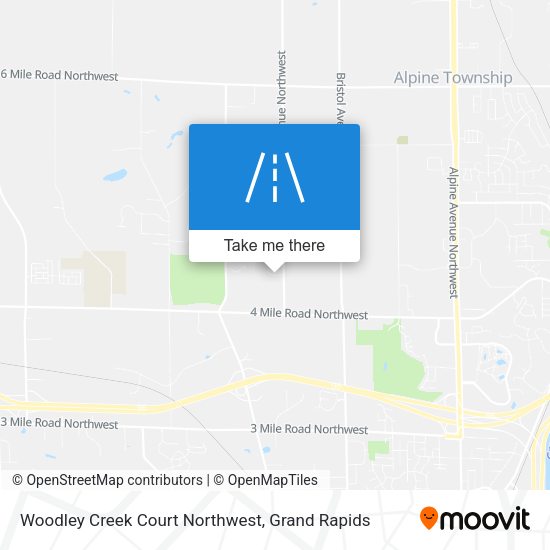 Mapa de Woodley Creek Court Northwest