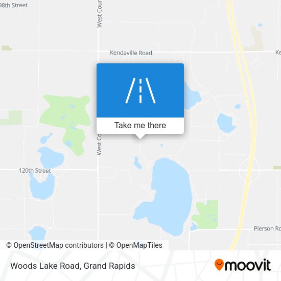 Woods Lake Road map