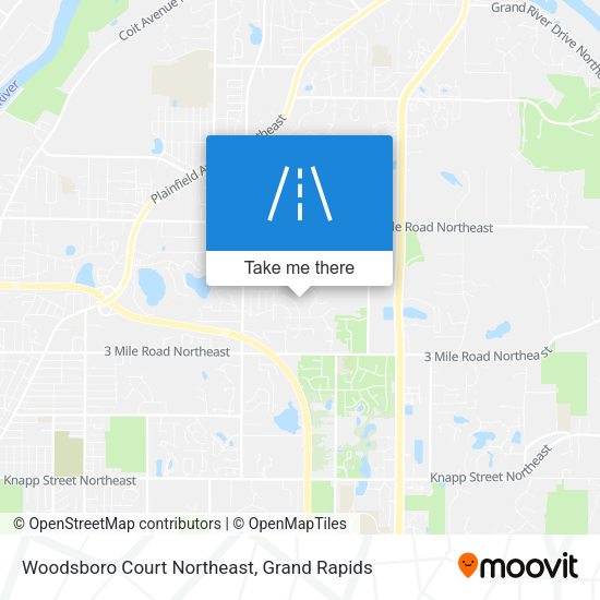 Mapa de Woodsboro Court Northeast