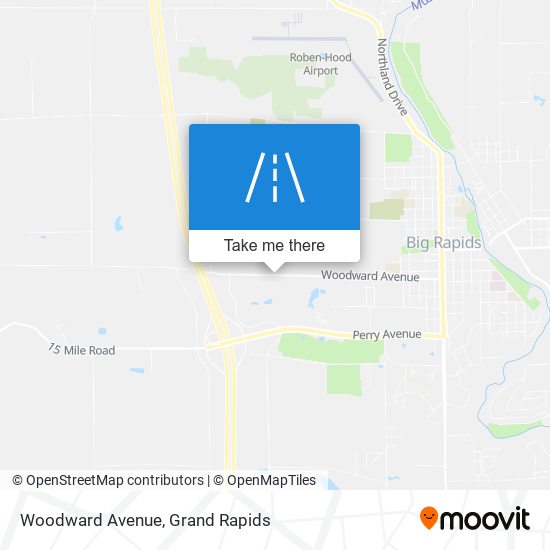 Mapa de Woodward Avenue