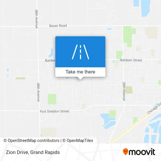 Zion Drive map