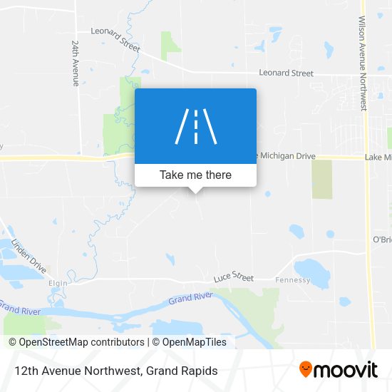 12th Avenue Northwest map