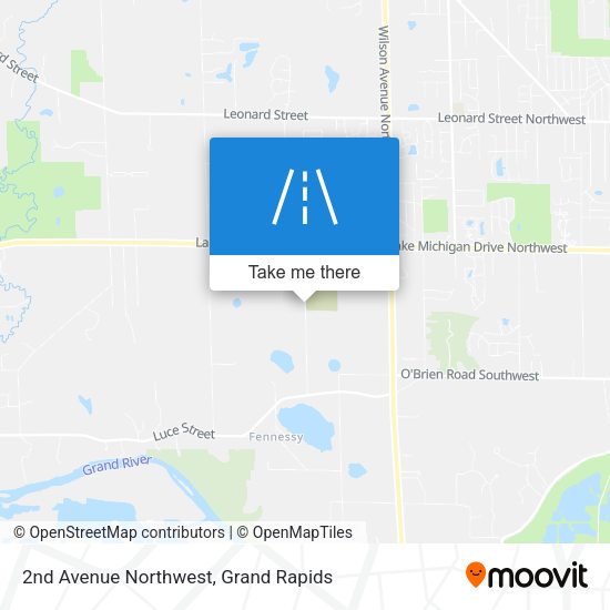 2nd Avenue Northwest map