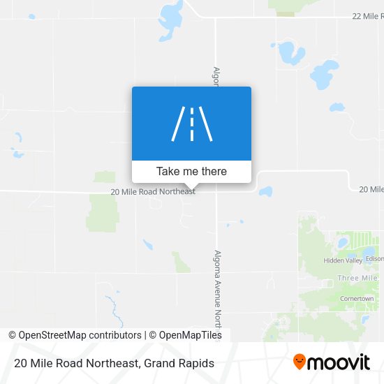 20 Mile Road Northeast map