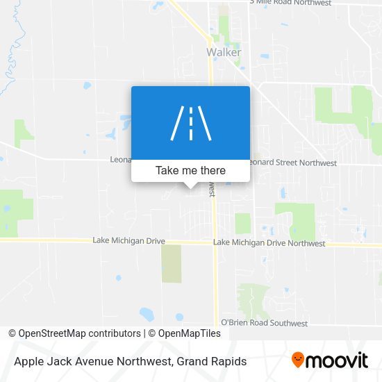 Apple Jack Avenue Northwest map