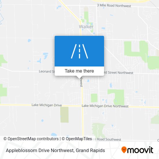 Appleblossom Drive Northwest map