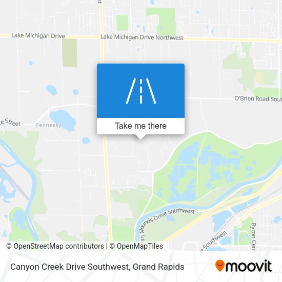 Canyon Creek Drive Southwest map