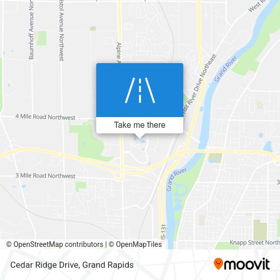 Cedar Ridge Drive map