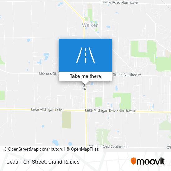 Cedar Run Street map
