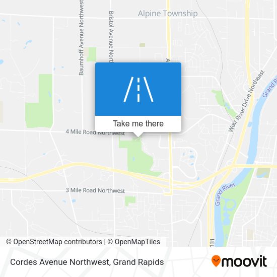 Cordes Avenue Northwest map