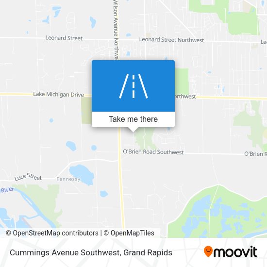 Cummings Avenue Southwest map