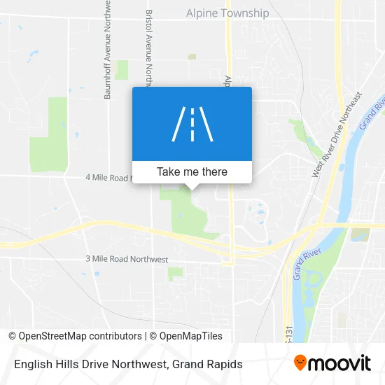 Mapa de English Hills Drive Northwest