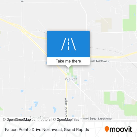 Falcon Pointe Drive Northwest map