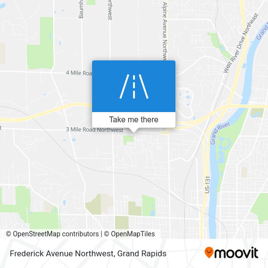 Frederick Avenue Northwest map
